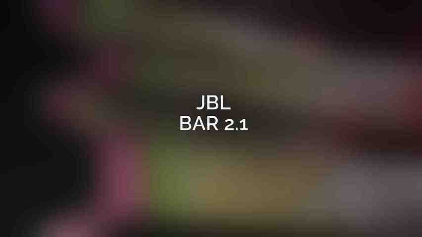 JBL Bar 2.1