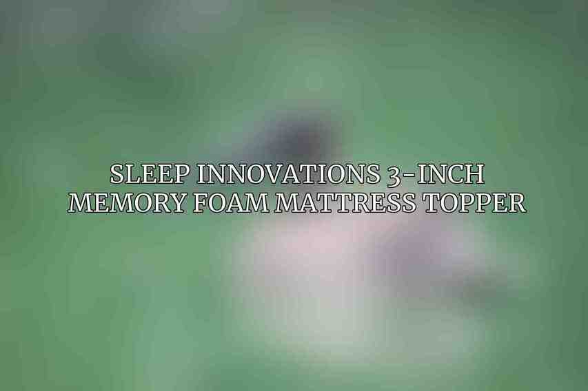 Sleep Innovations 3-Inch Memory Foam Mattress Topper