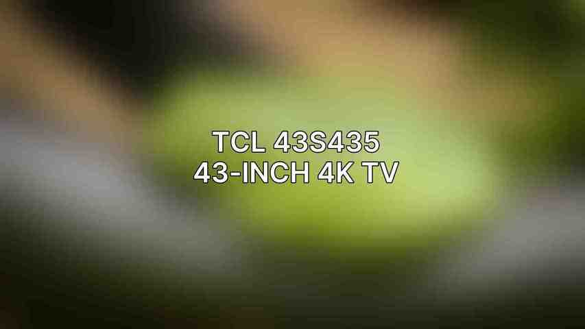 TCL 43S435 43-Inch 4K TV