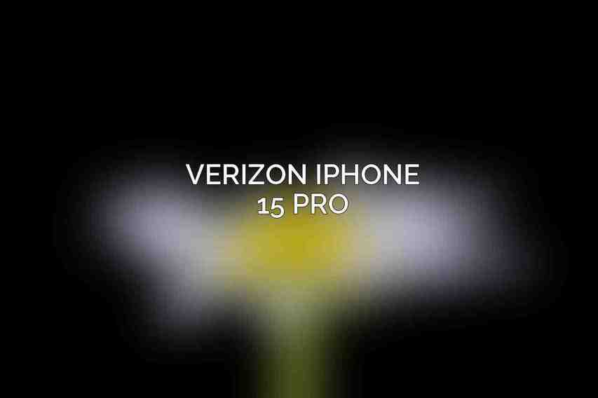 Verizon iPhone 15 Pro