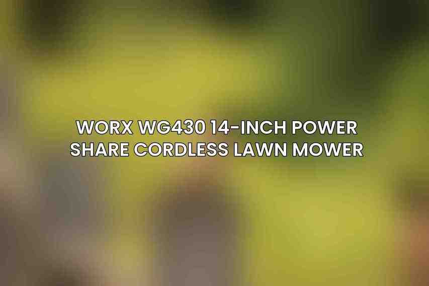 Worx WG430 14-Inch Power Share Cordless Lawn Mower