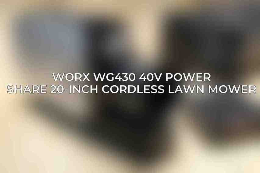 Worx WG430 40V Power Share 20-Inch Cordless Lawn Mower