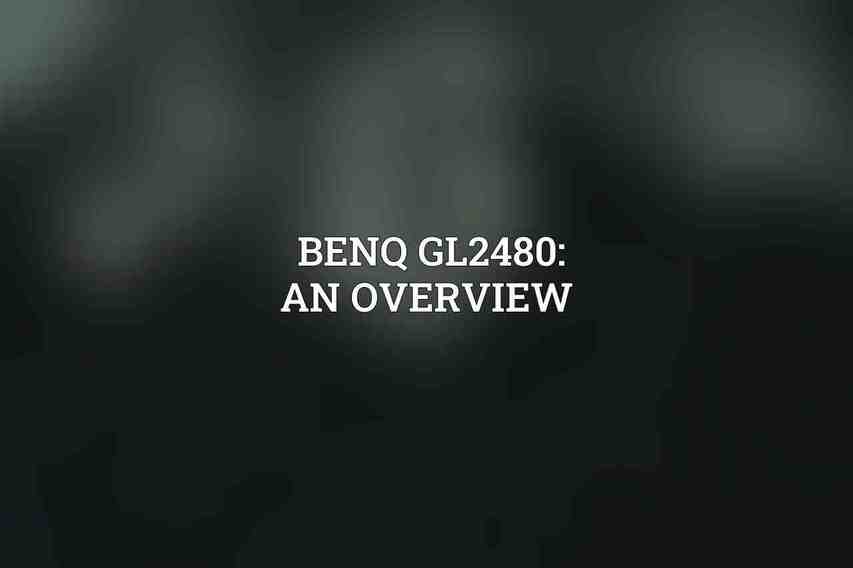 BenQ GL2480: An Overview 