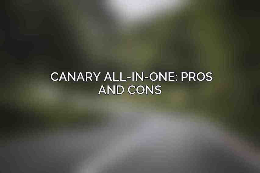 Canary All-in-One: Pros and Cons 