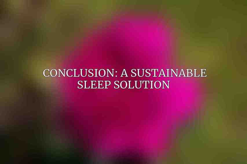 Conclusion: A Sustainable Sleep Solution 