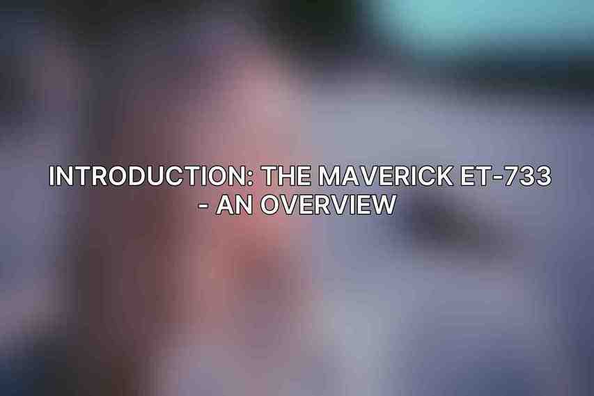 Introduction: The Maverick ET-733 - An Overview 