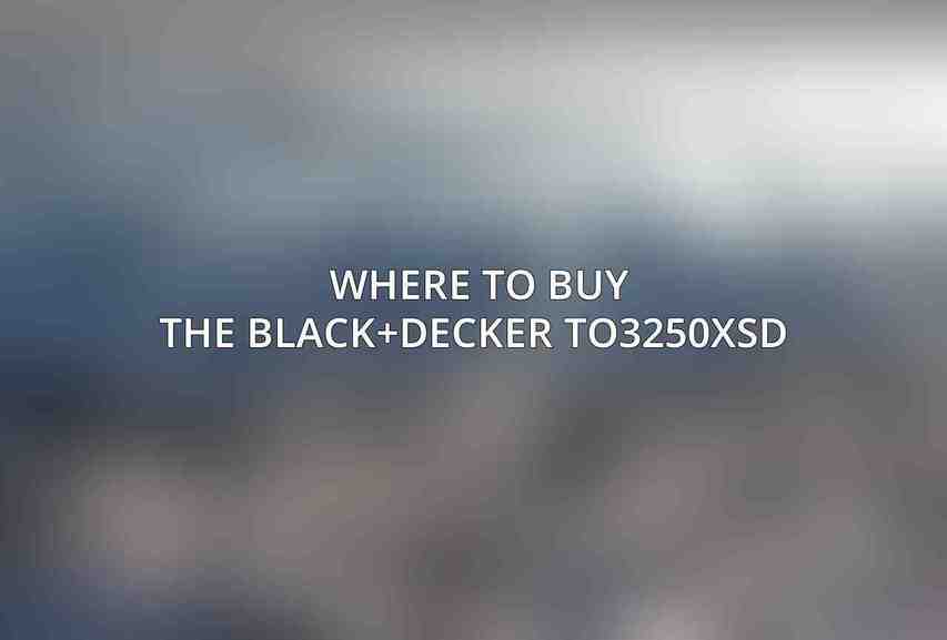 Where to Buy the Black+Decker TO3250XSD 